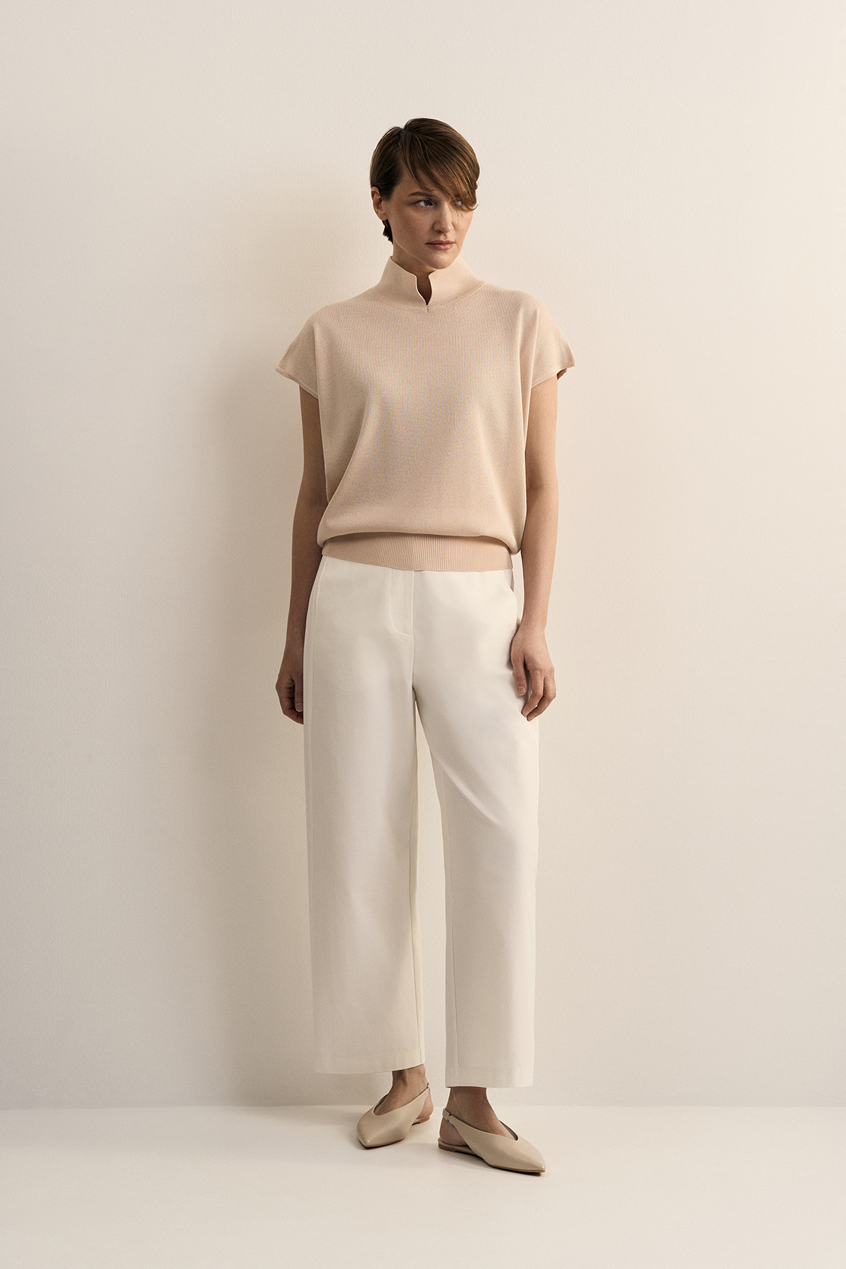 Джемпер песочного цвета VASSA CODE, пол женский, цвет коричневый