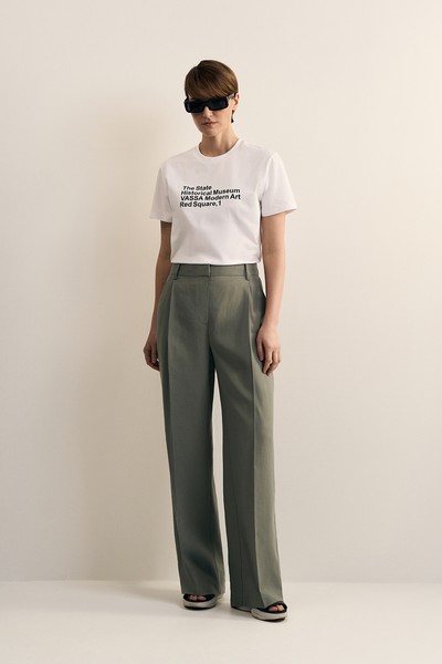 Футболка с принтом VASSA CODE, пол female, цвет white