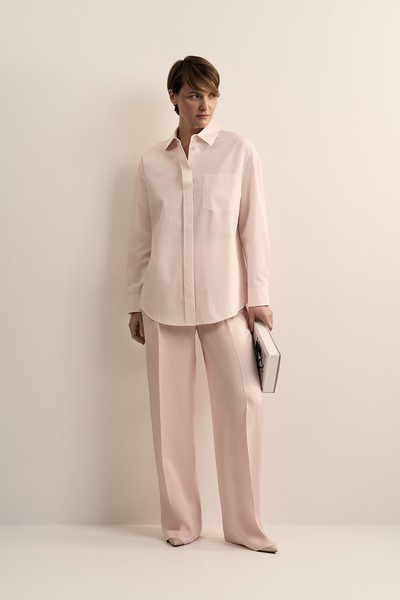 Рубашка розовая VASSA CODE, пол female, цвет purple