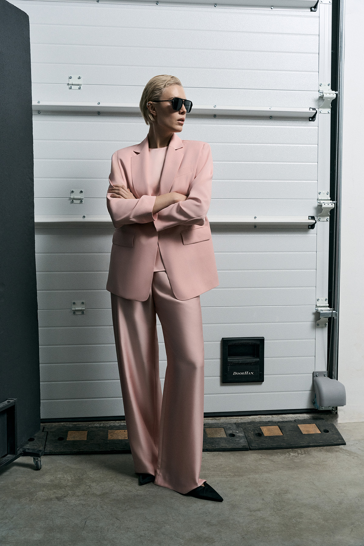 Брюки в пижамном стиле розовые VASSA&Co, пол female, цвет pink