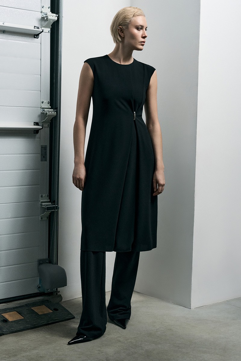 Платье с драпировкой VASSA&Co, пол female, цвет black