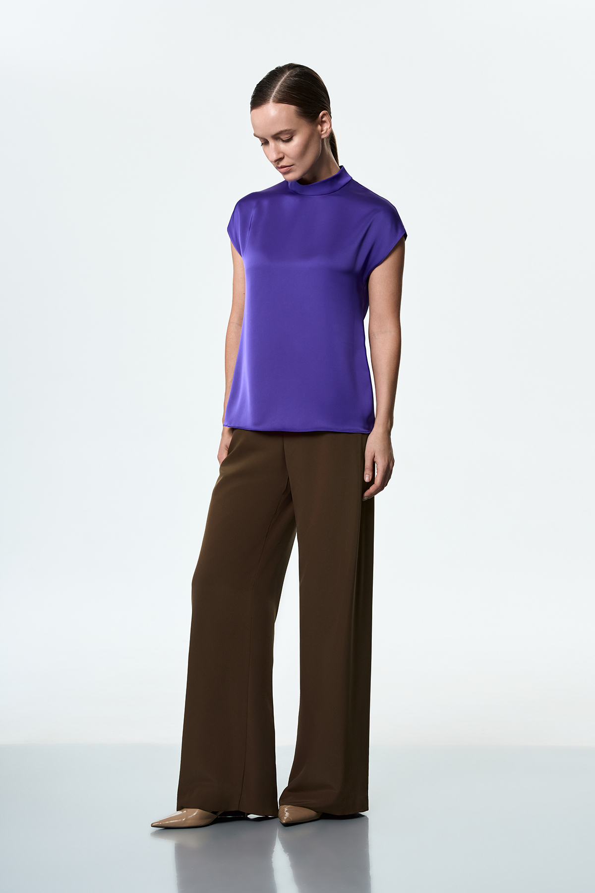 Блузка фиолетовая VASSA&Co, пол female, цвет violet