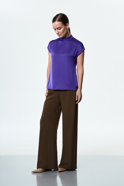 Блузка фиолетовая VASSA&Co, пол female, цвет violet