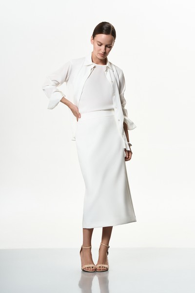 Юбка белая VASSA&Co, пол женский, цвет белый