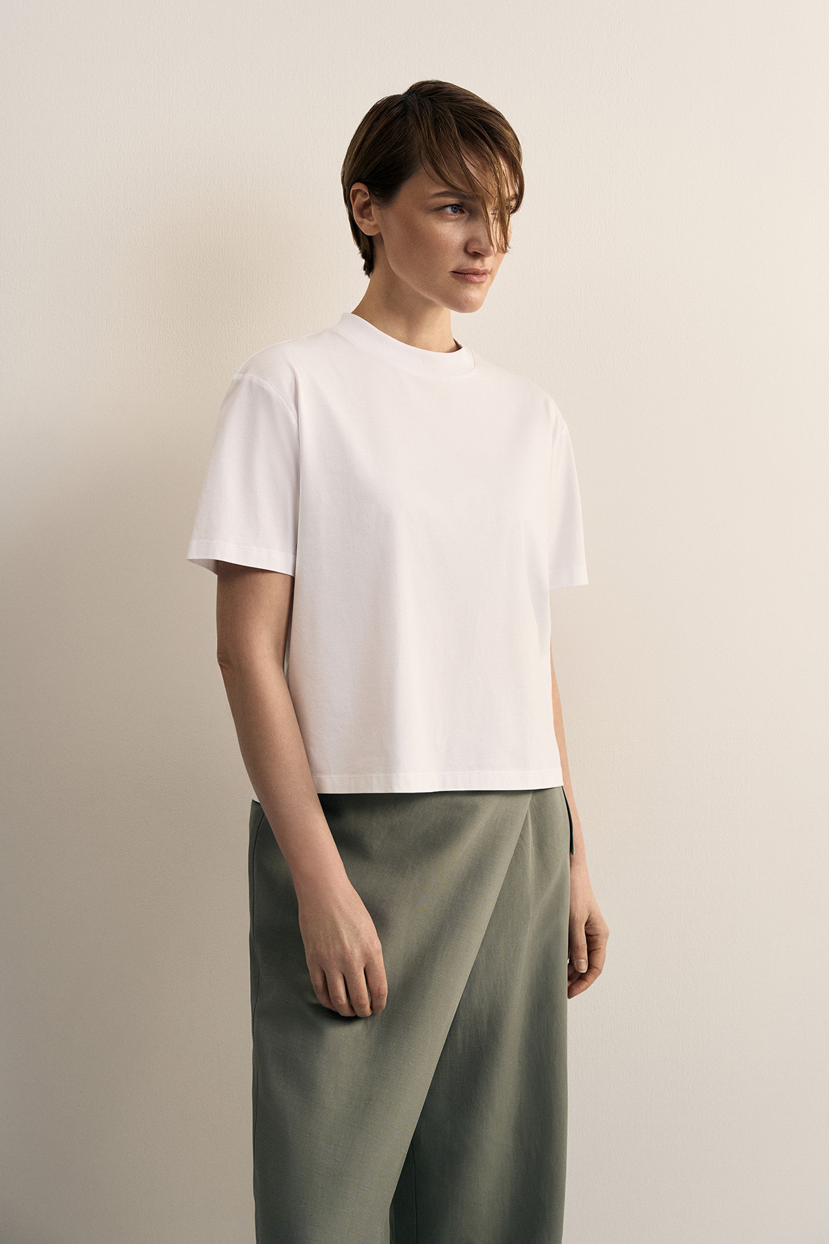 Футболка белая VASSA CODE, пол женский, цвет белый