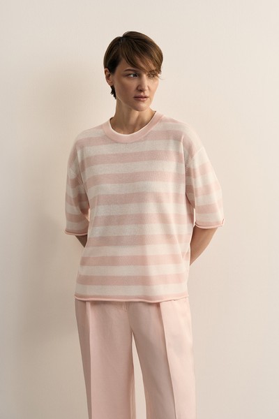 Джемпер из вискозы и шёлка VASSA CODE, пол female, цвет purple