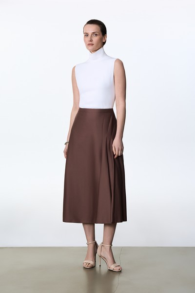 Юбка коричневая VASSA&Co, пол женский, цвет коричневый