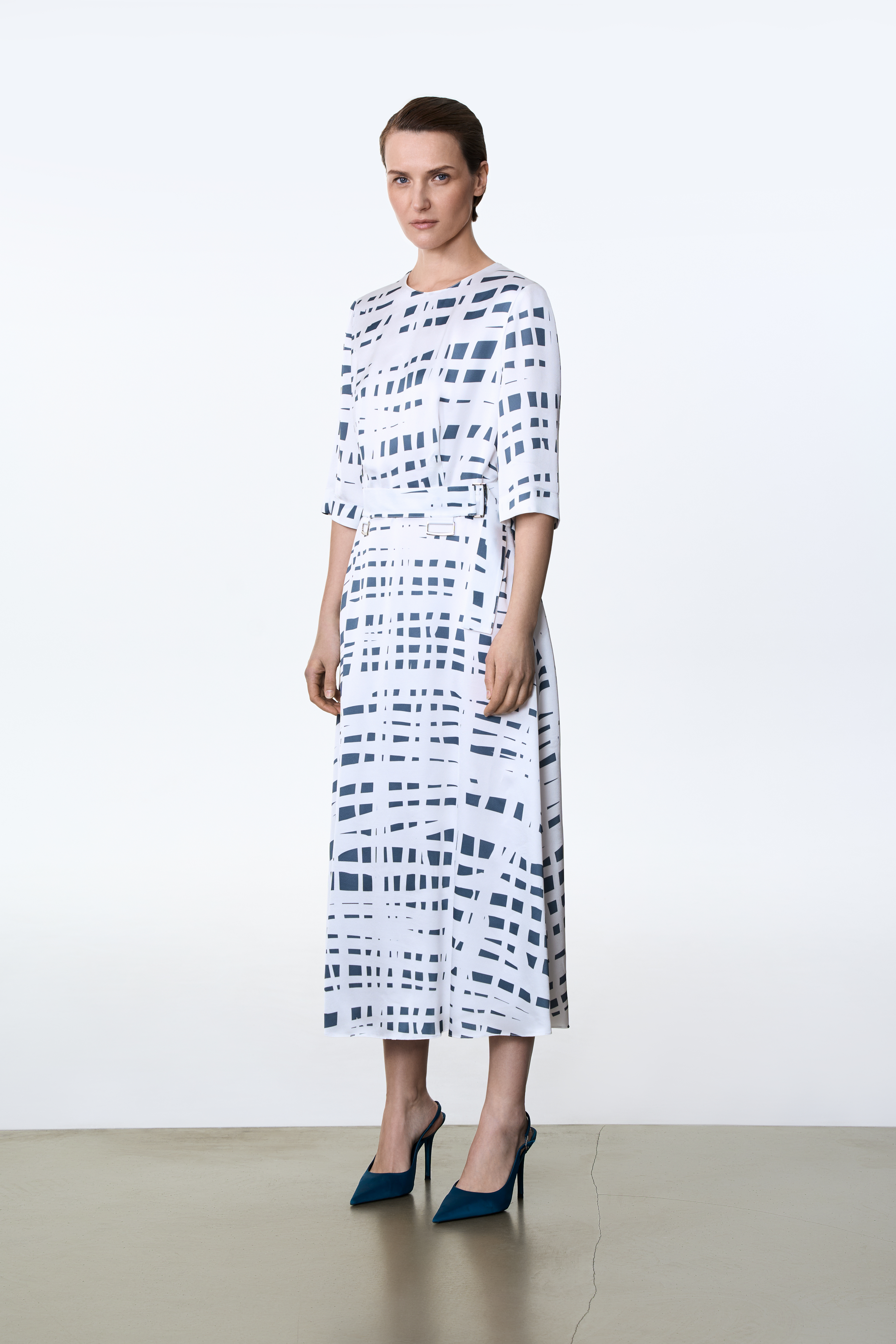 Платье с принтом VASSA&Co, пол female, цвет white