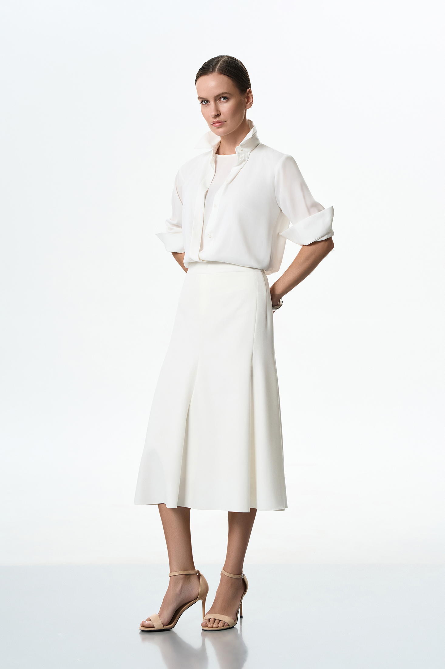 Юбка белая VASSA&Co, пол female, цвет white