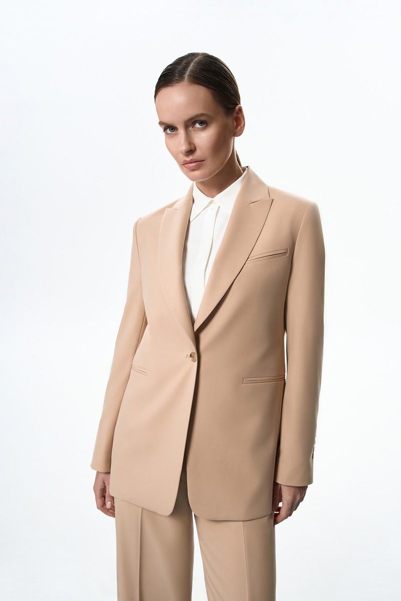 Жакет бежевый VASSA&Co, пол female, цвет бежевый
