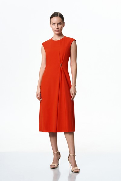 Платье с драпировкой VASSA&Co, пол female, цвет red