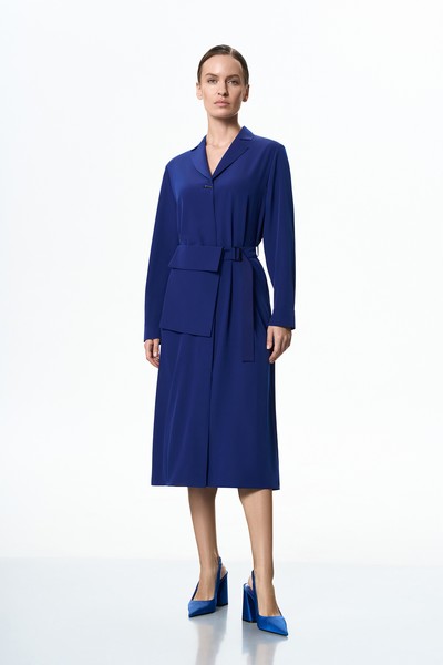 Платье синее VASSA&Co, пол female, цвет синий