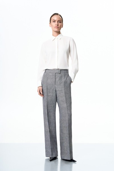Брюки в клетку VASSA&Co, пол female, цвет серый
