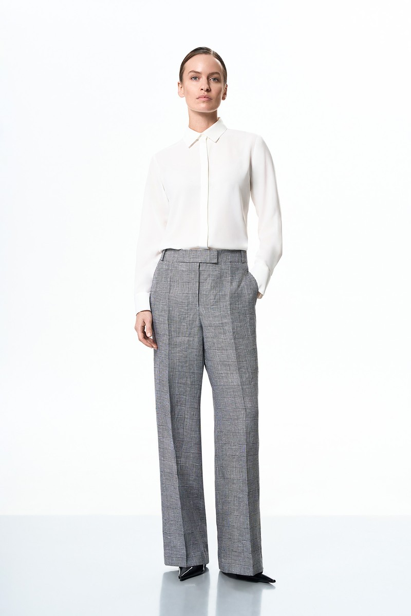 Брюки в клетку VASSA&Co, пол female, цвет серый