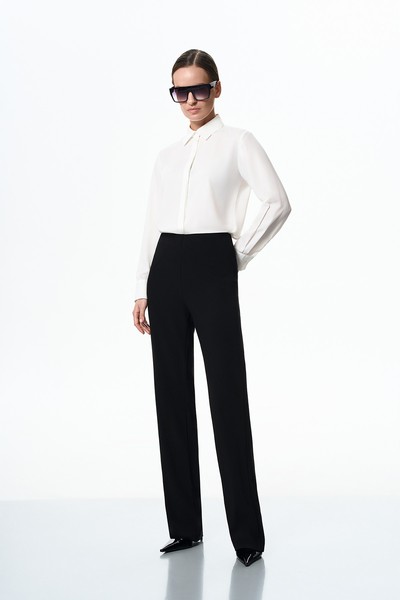 Брюки лёгкие VASSA&Co, пол female, цвет black