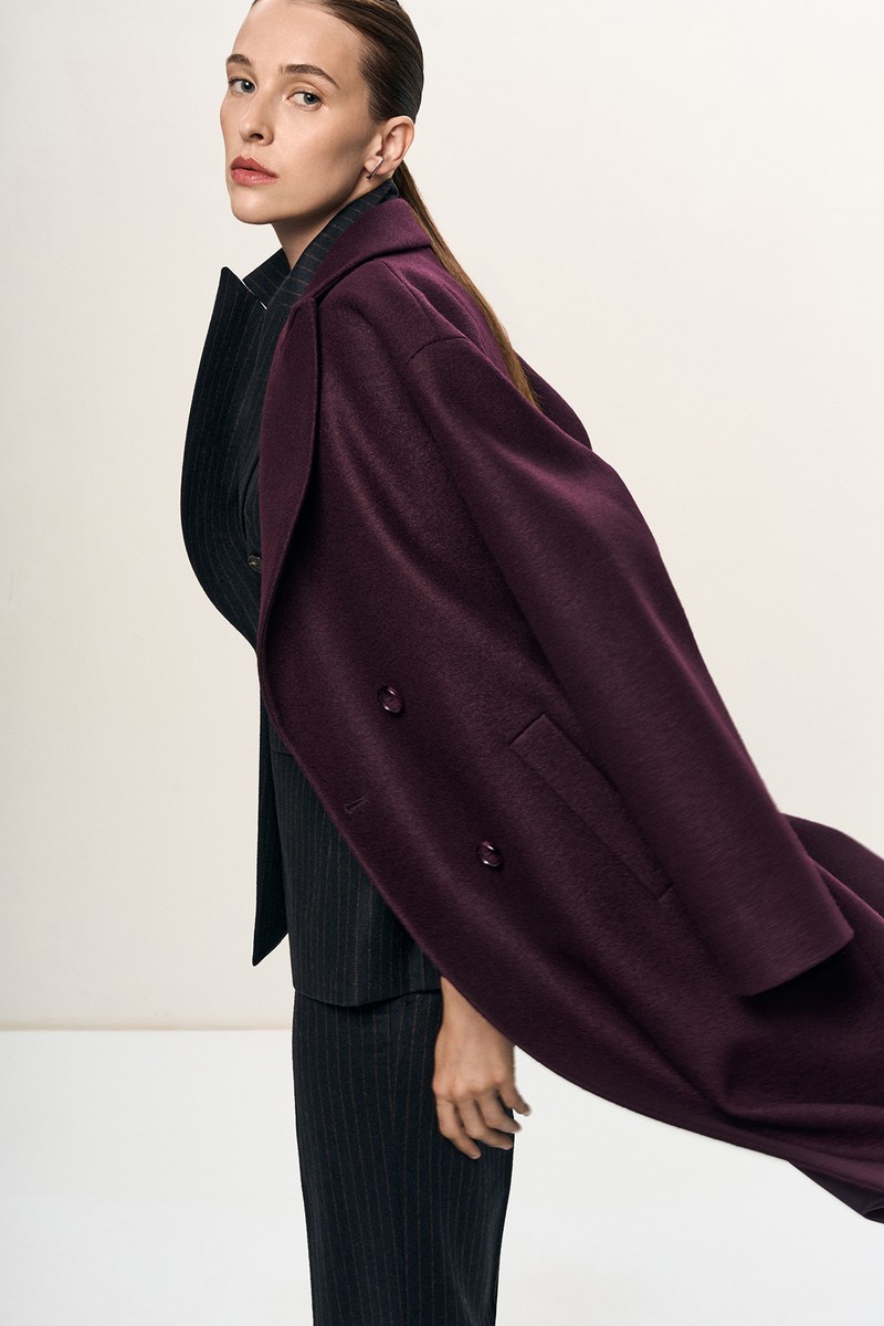 Пальто‑кокон VASSA&Co, пол female, цвет red