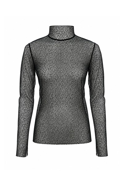 Блузка кружевная VASSA&Co, пол female, цвет black