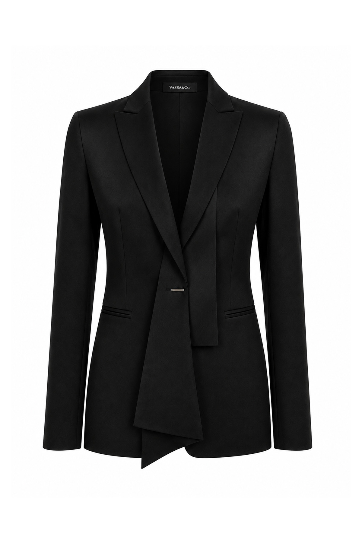 Жакет со съемной деталью VASSA&Co, пол female, цвет black