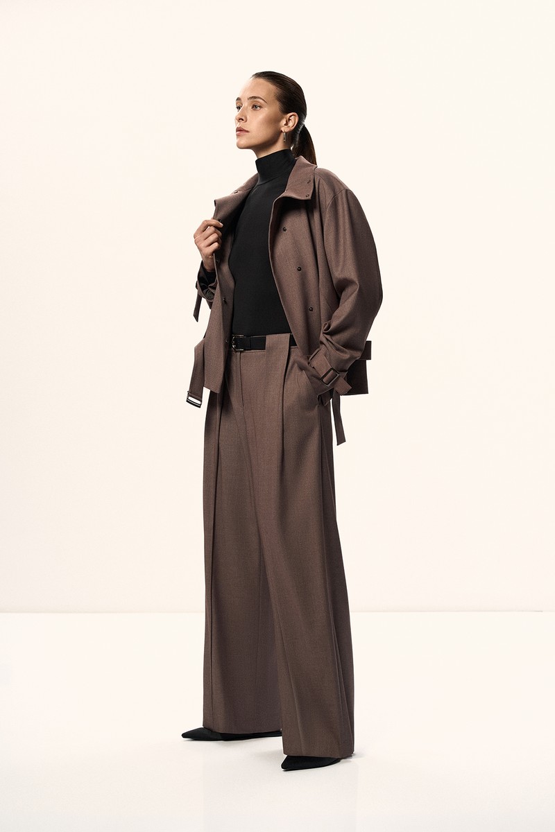 Брюки палаццо VASSA&Co, пол female, цвет brown