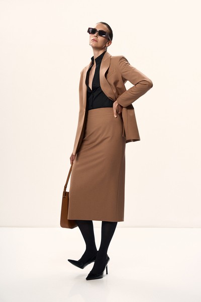 Юбка-карандаш VASSA&Co, пол female, цвет brown