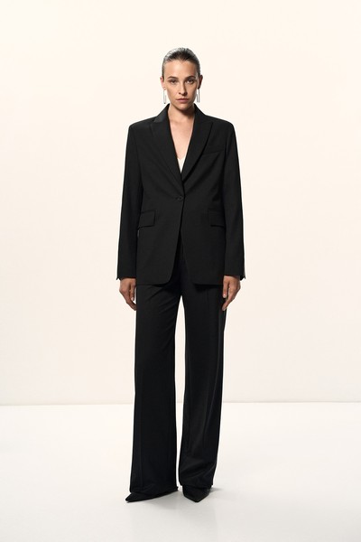 Широкие брюки с декоративными лампасами VASSA&Co, пол female, цвет black
