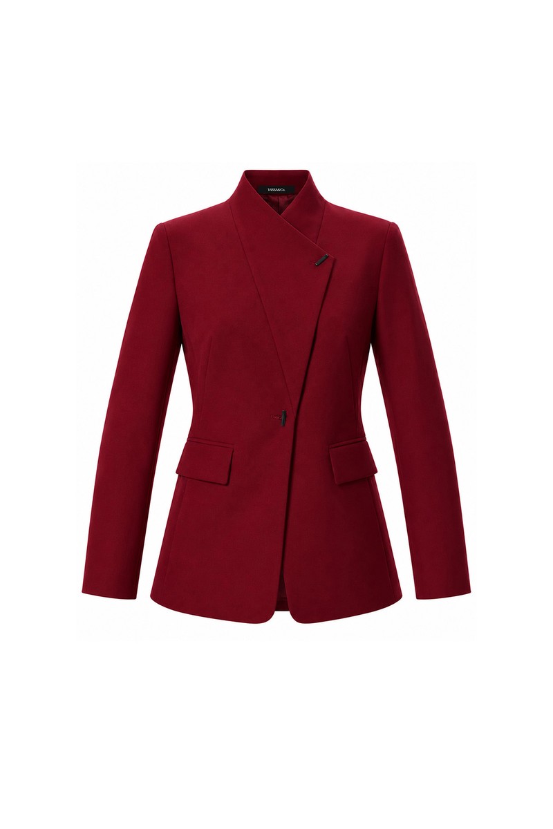 Жакет с асимметричной застежкой VASSA&Co, пол female, цвет red
