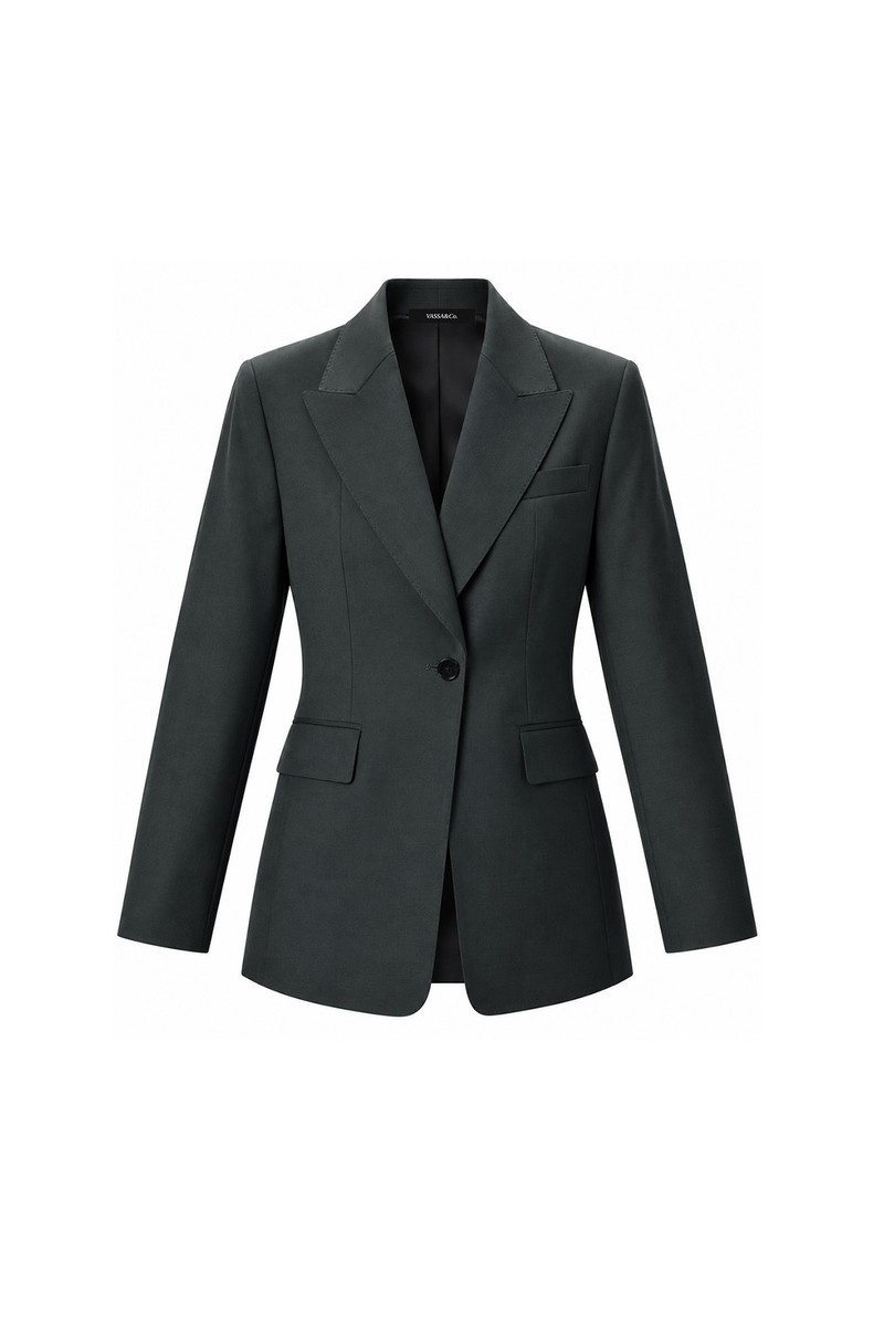 Жакет приталенного силуэта VASSA&Co, пол female, цвет green