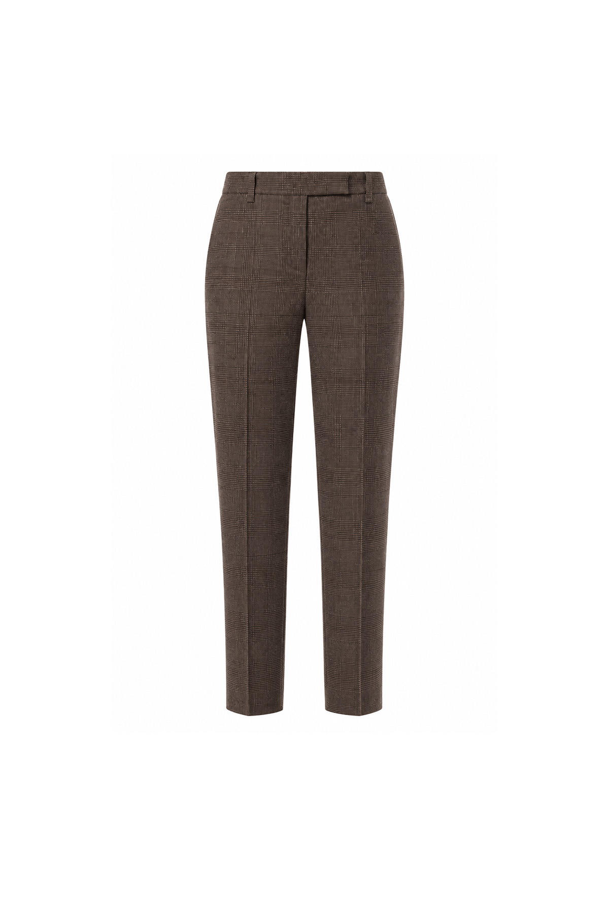 Брюки зауженные в клетку VASSA&Co, пол female, цвет brown
