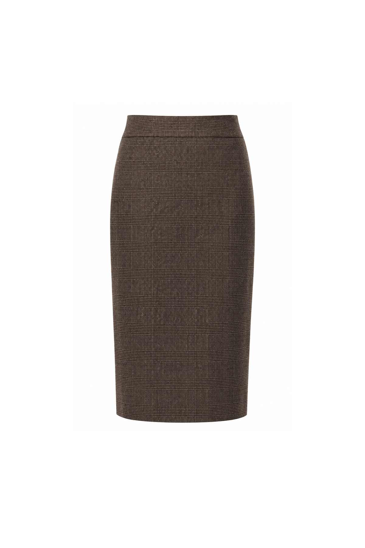 Юбка-карандаш в клетку VASSA&Co, пол female, цвет brown