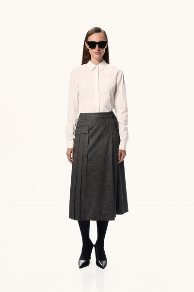 Юбка с асимметричным запахом VASSA&Co, пол female, цвет серый