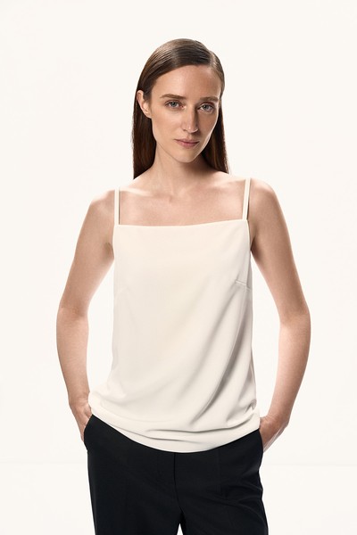 Топ на тонких бретелях VASSA&Co, пол female, цвет white