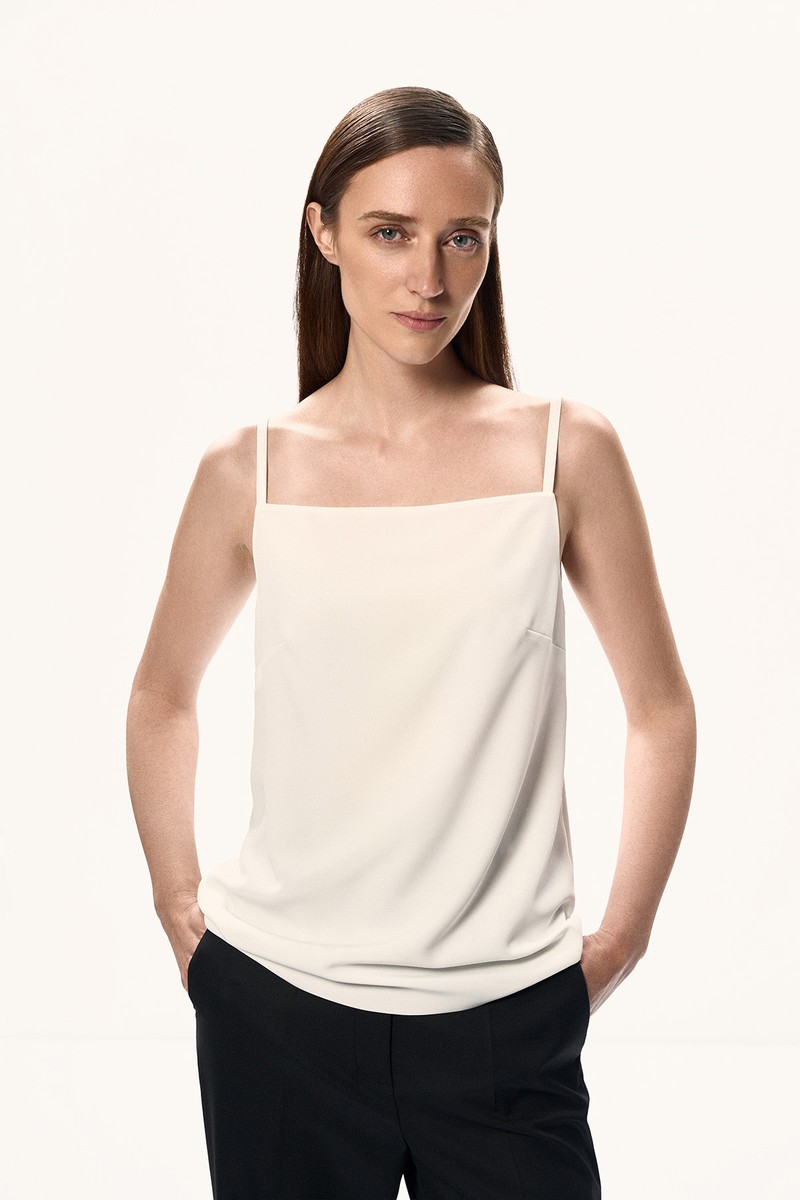 Топ на тонких бретелях VASSA&Co, пол female, цвет white