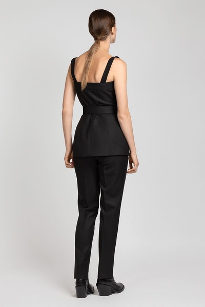 Топ с двубортной застежкой VASSA&Co, пол женский, цвет черный, фото №4