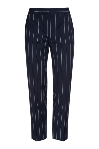 Укороченные брюки прямого кроя VASSA&Co, пол женский, цвет синий, фото №4