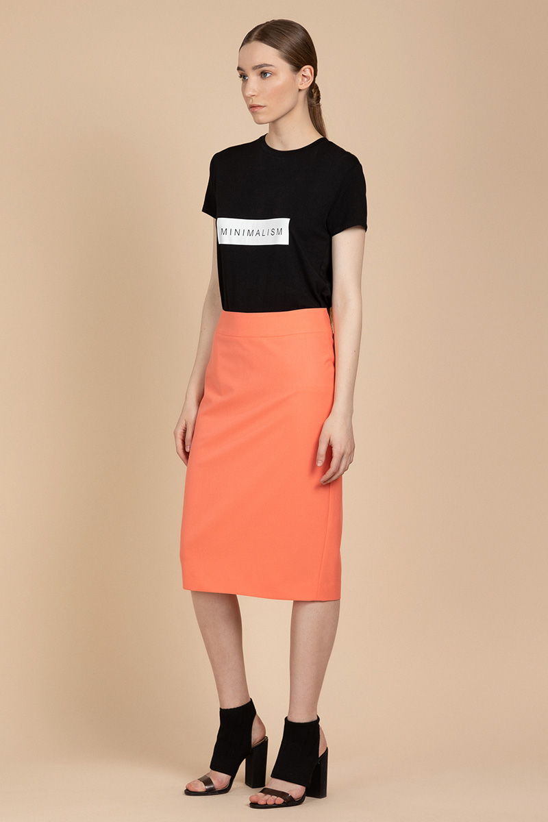 Классическая юбка зауженного силуэта VASSA&Co, пол женский, цвет розовый, фото №2