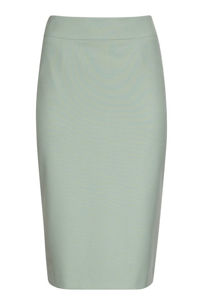 Классическая юбка зауженного силуэта VASSA&Co, пол женский, цвет хаки, фото №5