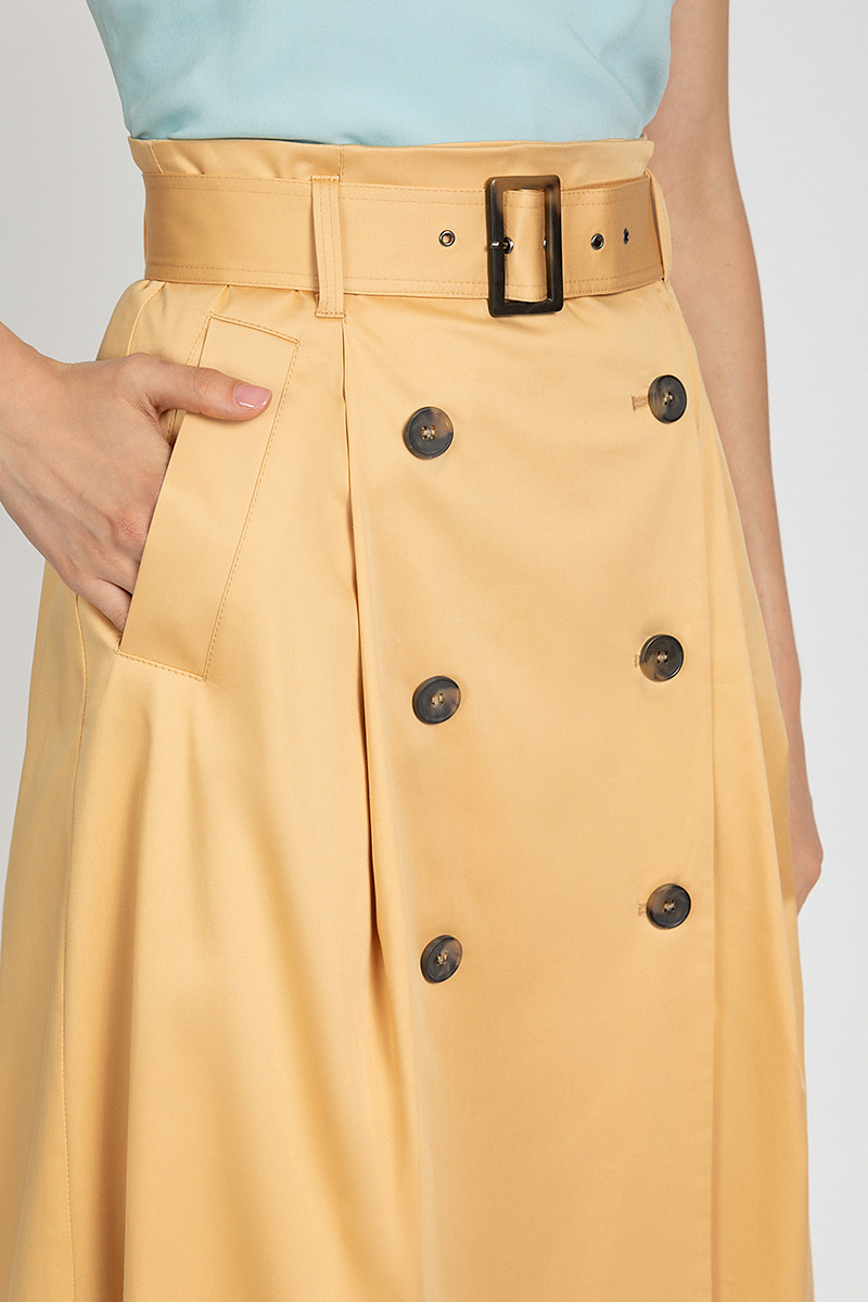 Юбка VASSA&Co, пол женский, цвет коричневый, фото №6