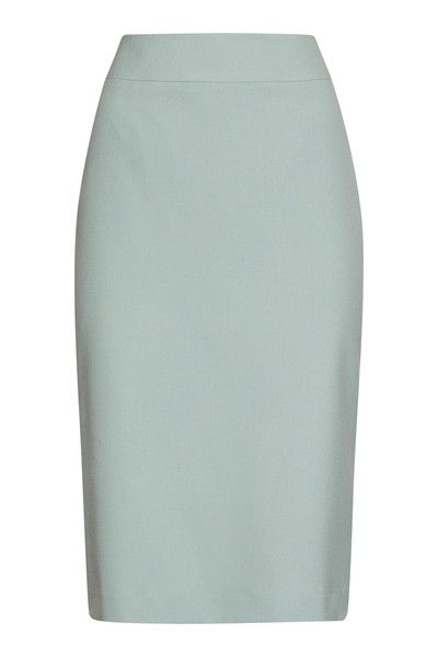 Классическая юбка зауженного силуэта VASSA&Co, пол женский, цвет хаки, фото №4