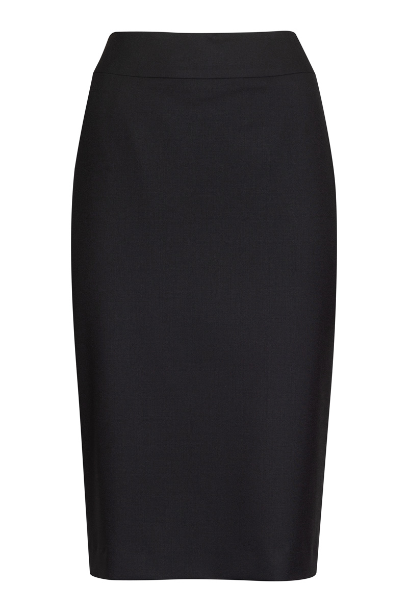 Классическая юбка зауженного силуэта VASSA&Co, пол женский, цвет черный, фото №4