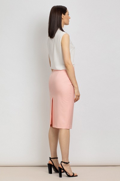 Классическая юбка зауженного силуэта VASSA&Co, пол женский, цвет розовый, фото №3