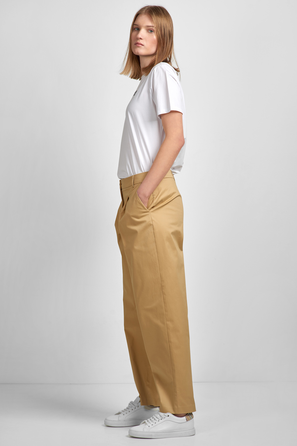 Брюки женские VASSA CODE, пол женский, цвет бежевый, фото №2