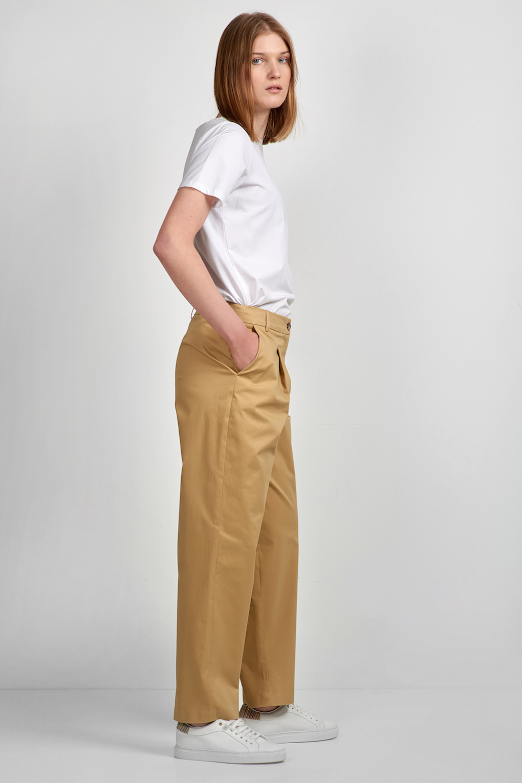 Брюки женские VASSA CODE, пол женский, цвет бежевый, фото №5
