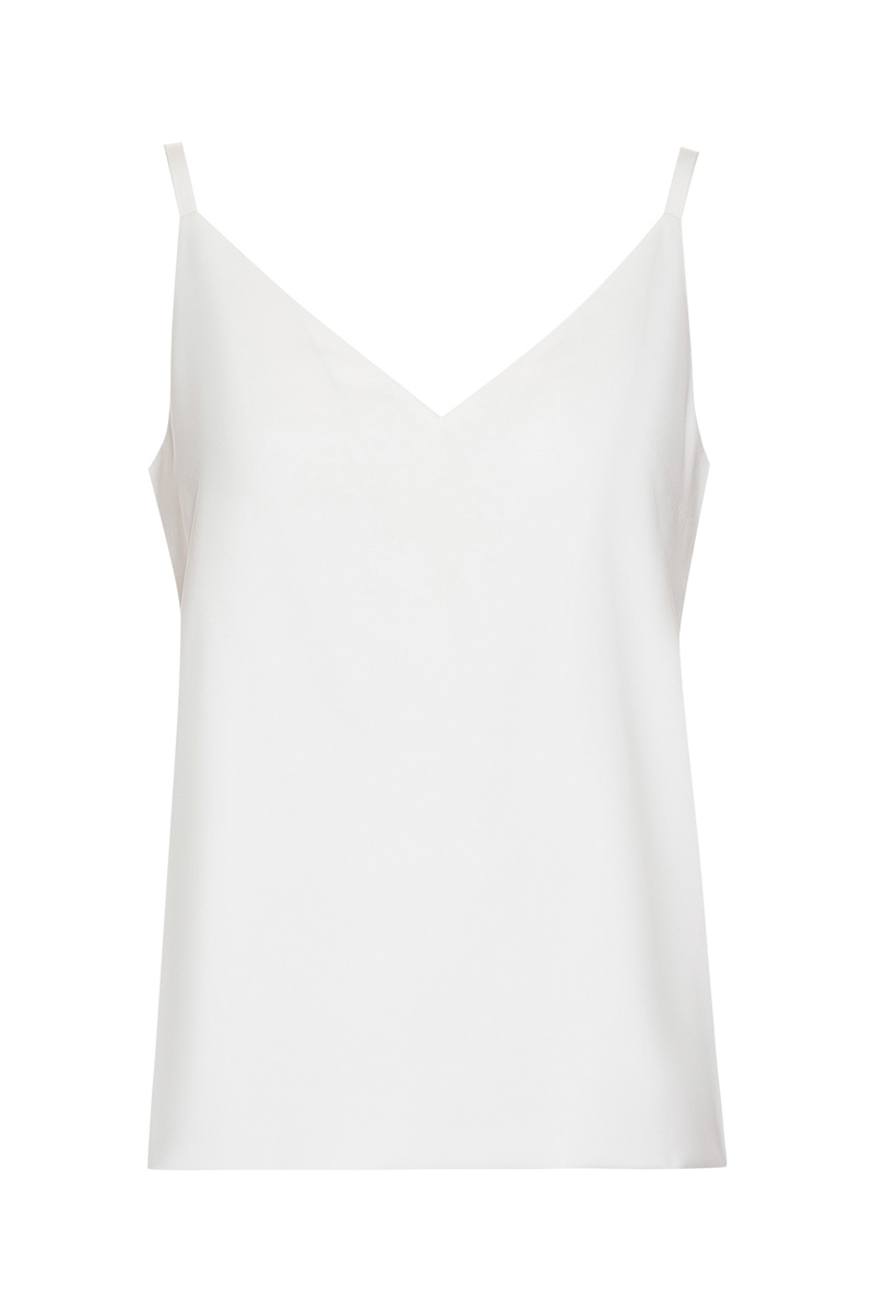 Топ в бельевом стиле VASSA&Co, пол женский, цвет белый, фото №3