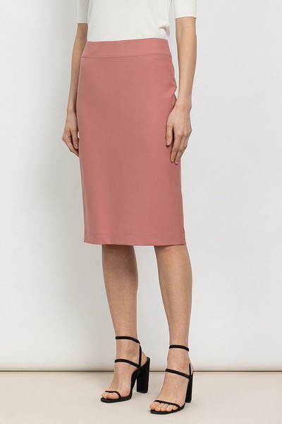 Классическая юбка зауженного силуэта VASSA&Co, пол женский, цвет розовый, фото №2