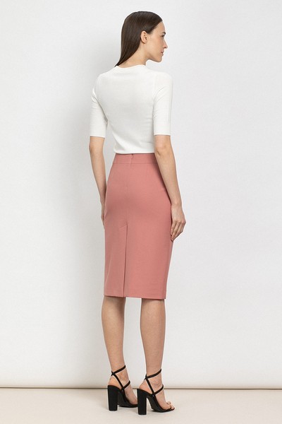 Классическая юбка зауженного силуэта VASSA&Co, пол женский, цвет розовый, фото №3