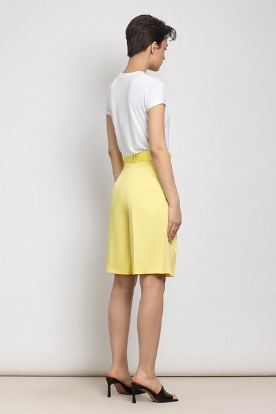 Шорты с завышенной талией VASSA&Co, пол женский, цвет желтый, фото №3