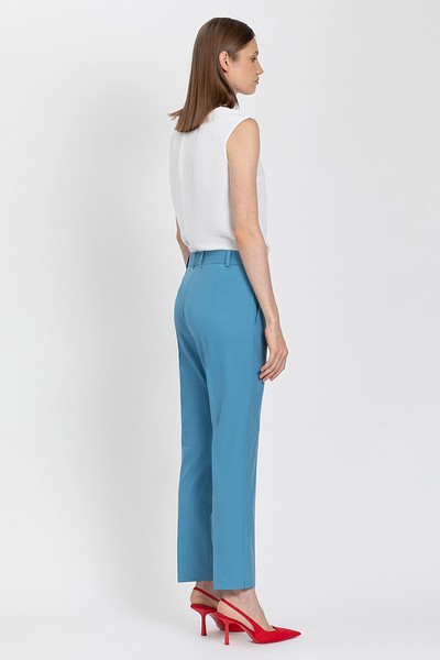 Брюки VASSA&Co, пол женский, цвет голубой, фото №3