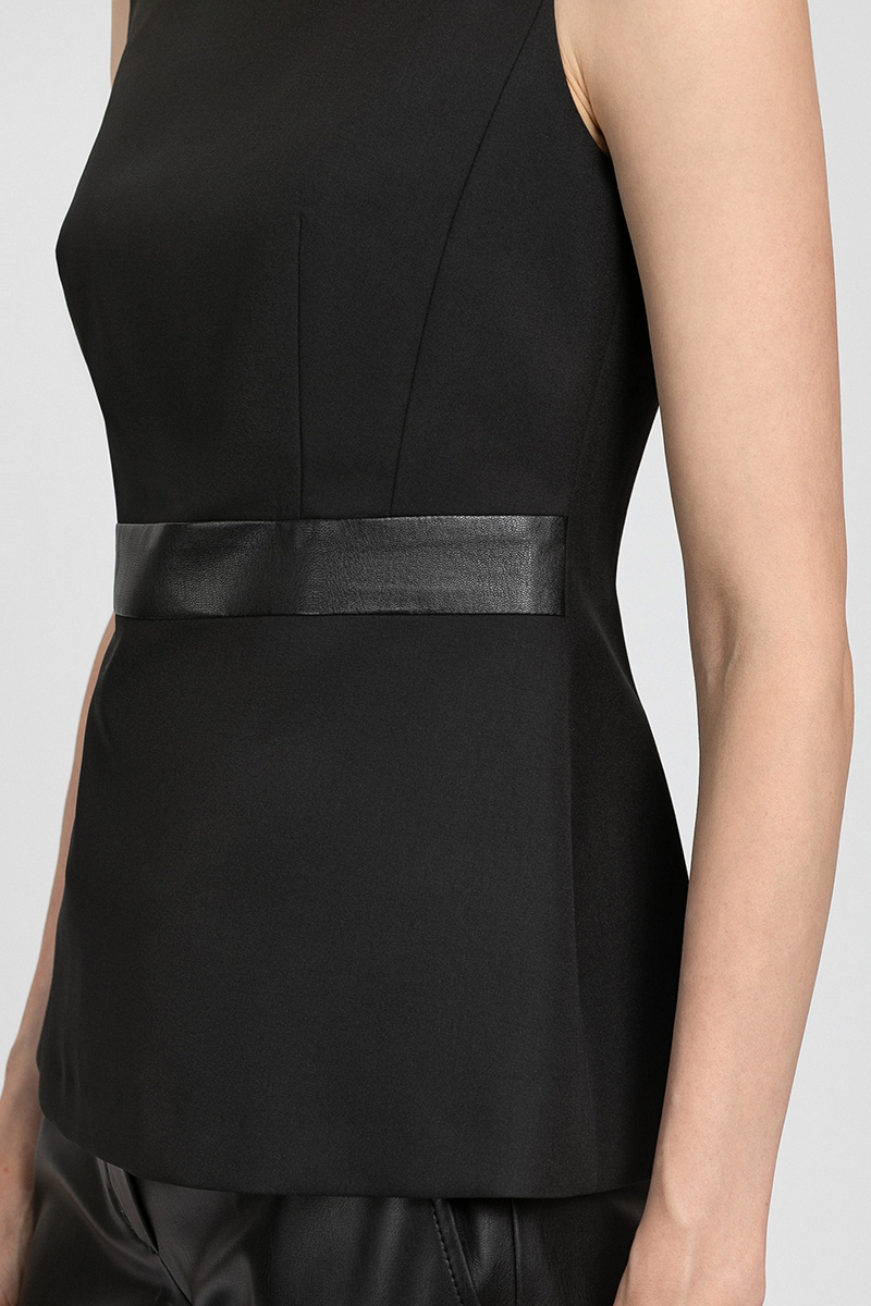 Жилет в черном цвете VASSA&Co, пол женский, цвет черный, фото №2