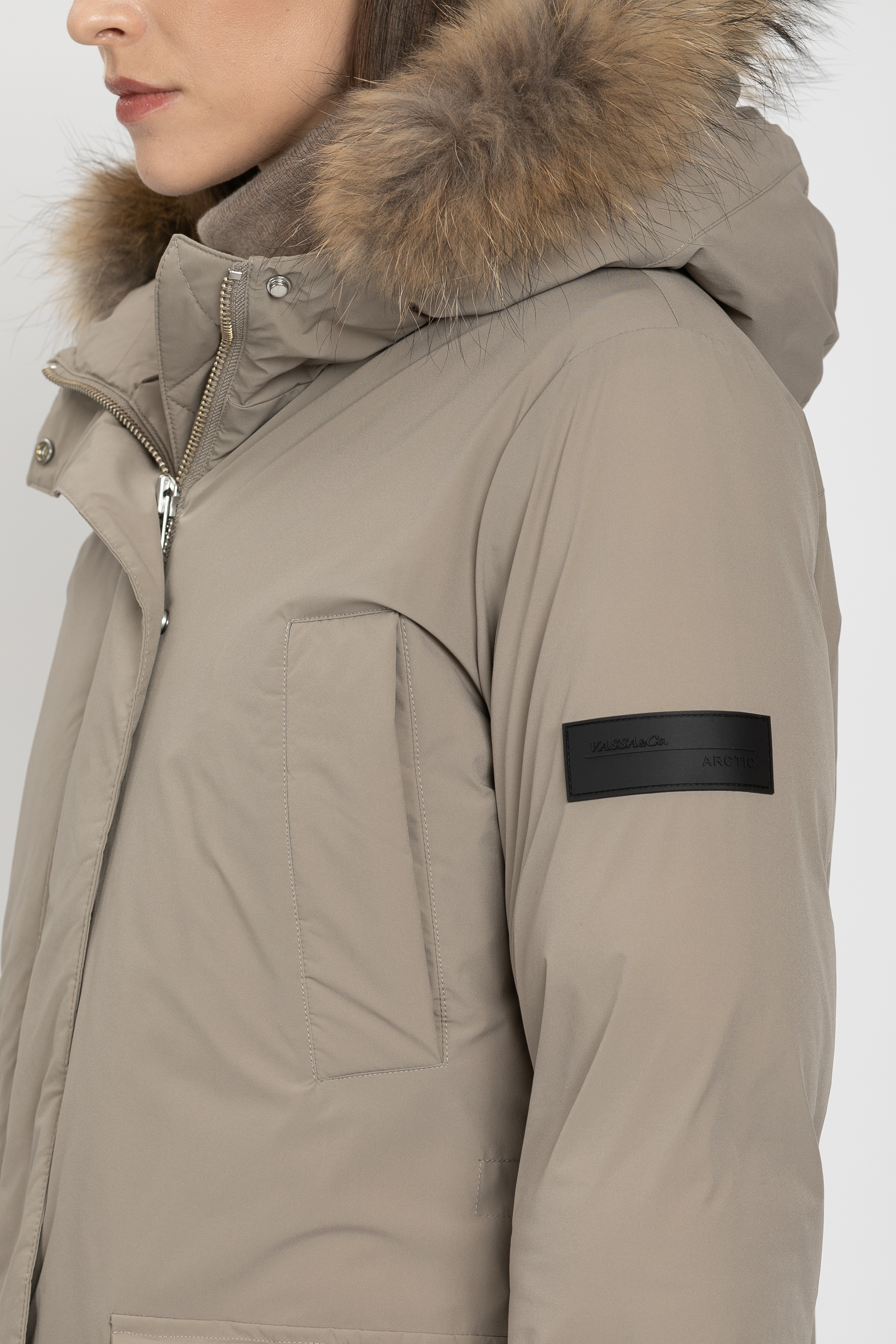 Утепленное пальто VASSA&Co, пол женский, цвет коричневый, фото №4