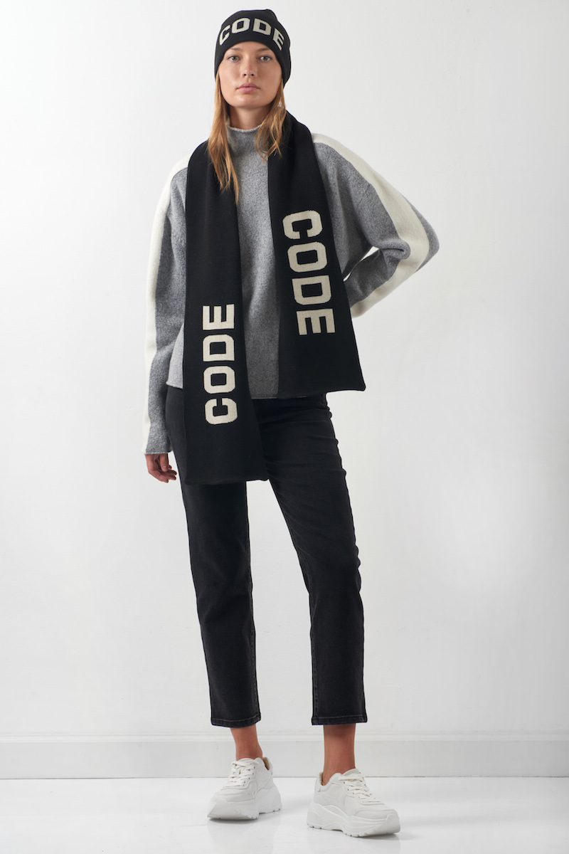 Шарф VASSA CODE, пол женский, цвет черный, фото №3